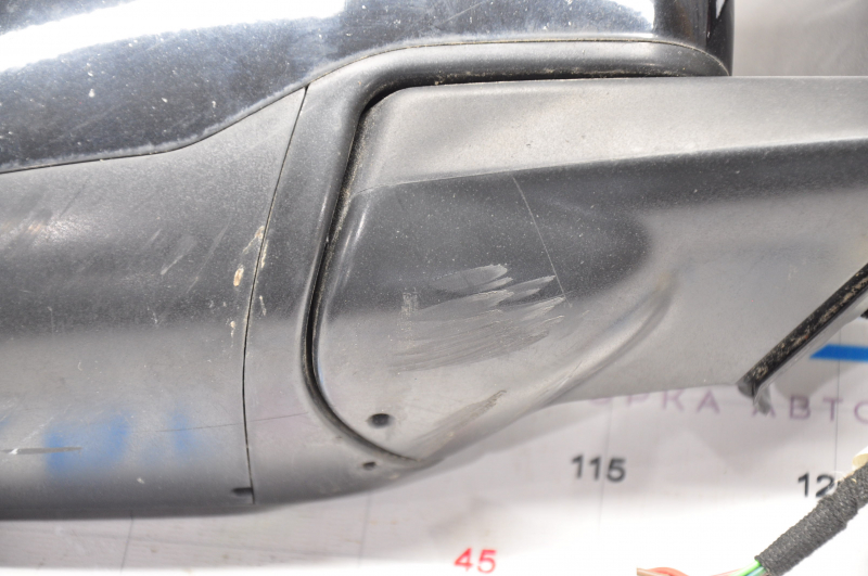 Side mirror right complete Nissan Rogue 14-16 5 pins, turn signal, black, worn