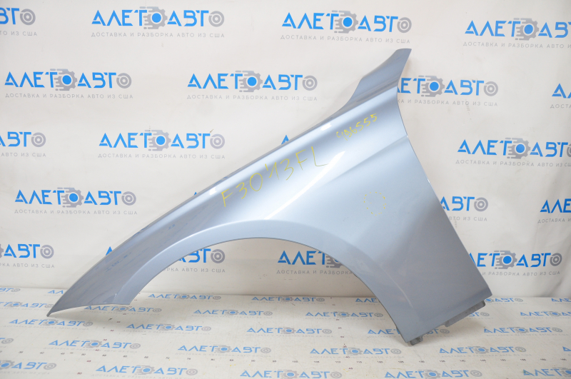 Front left wing BMW 3 F30 12-18 blue B40, painted 0.2, 0.3, dented