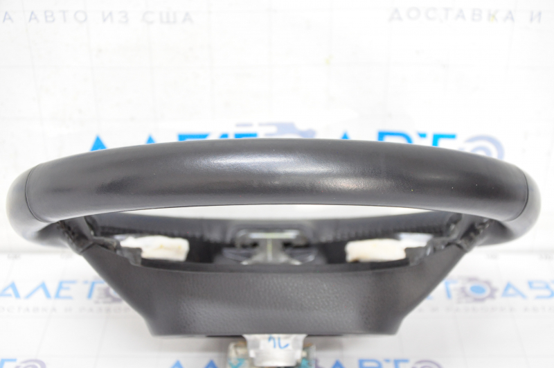 Naked steering wheel Toyota Highlander 14-19 leather, heated, black, scratches, worn