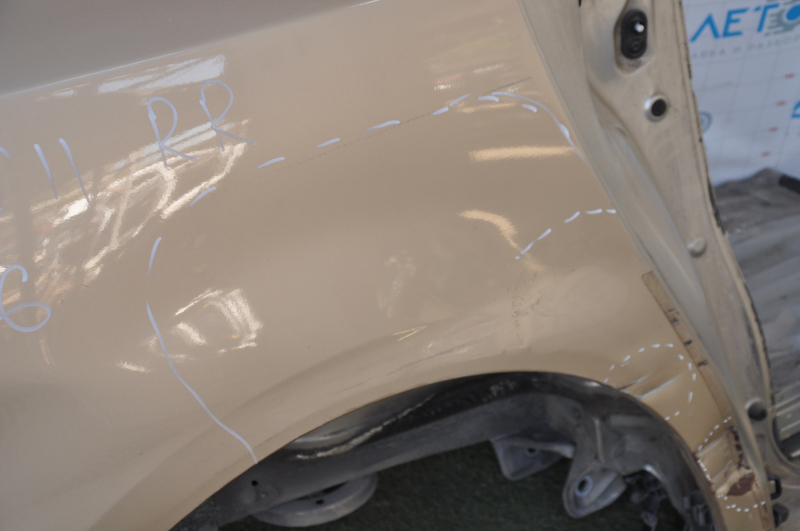 Quarter wing rear right Toyota Sienna 11-12 without BSM, gold, dented