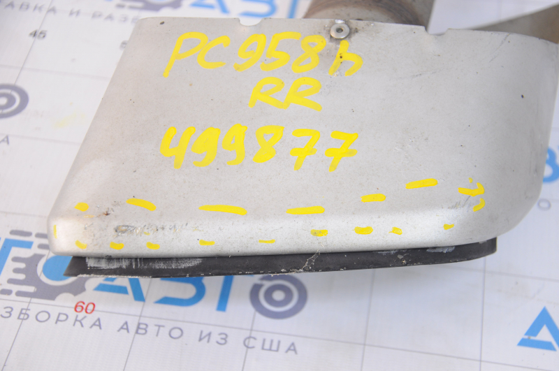 Exhaust pipe tip right Porsche Cayenne 958 11-17 Hybrid worn, notched