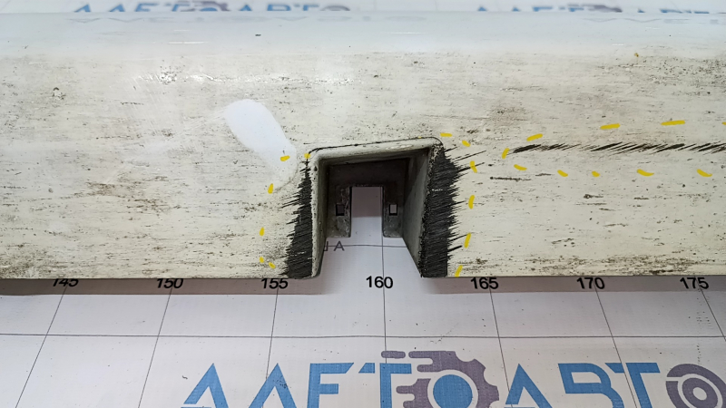 Right threshold Ford Fusion mk5 13-20 white, scratches, broken crepe, dented crepe, tear