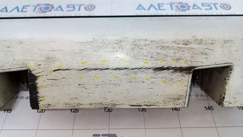 Right threshold Ford Fusion mk5 13-20 white, scratches, broken crepe, dented crepe, tear