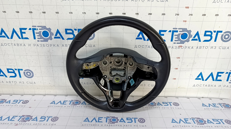 Naked steering wheel Kia Niro 17-19 HEV, PHEV leather, black, glossy overlay, scratches