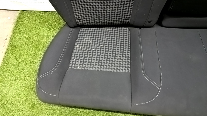 Back row of seats 2nd row Dodge Challenger 09- black cloth, chemically treated, faded fabric