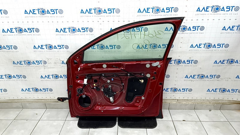 Door assembly front right VW Jetta 11-18 USA red LA3Q, bumps, dent