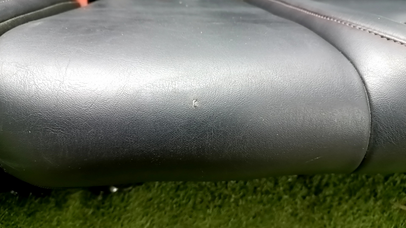 Rear row of seats 2nd row Jeep Cherokee KL 14-18 Trailhawk red stitching, with airbag, black leather, mechanical, tears