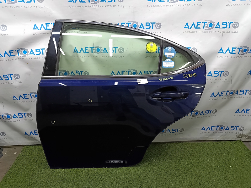 Door assembly rear left Lexus ES300h ES350 13-18 hybrid, keyless, blue 8V3, bumpers