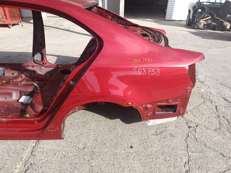 Quarter wing rear left VW Jetta 11-18 USA on body, red, dents
