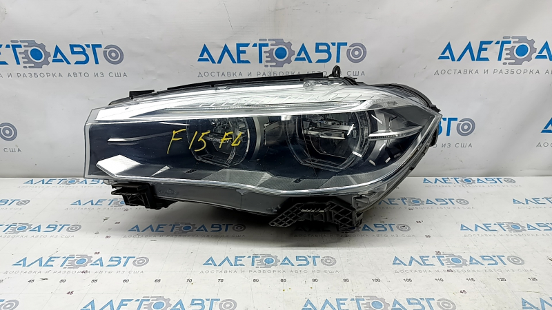 Headlight front left complete BMW X5 F15 14-18 LED adaptive, with fasteners, sand