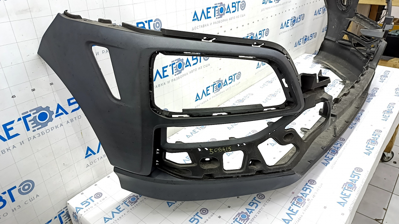 Front bare bumper lower part Hyundai Kona 18-21 1.6, 2.0 without fog lights, structure, scratches, bumps