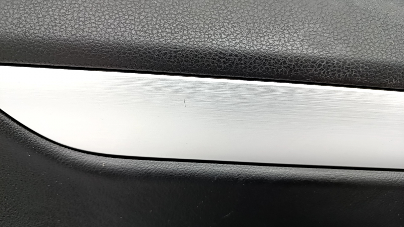 Door trim card rear left VW CC 08-17 black with black insert leather, armrest leather, gray molding, scratch