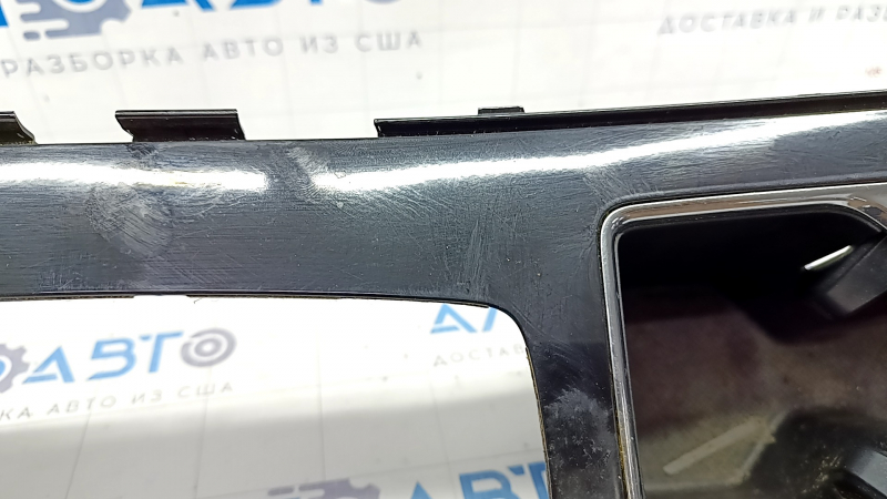 Center console trim with cup holder Honda Accord 13-17 type 2, black gloss, scratches