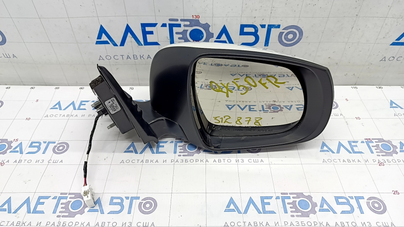 Side mirror right Infiniti QX50 19-5 pins, turn signal, white QAB