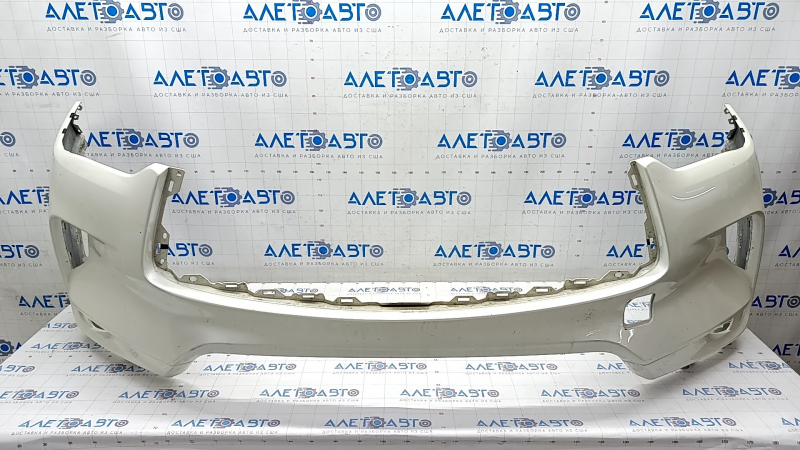 Bare front bumper Infiniti QX50 19- white QAB, cracked mount, scratch