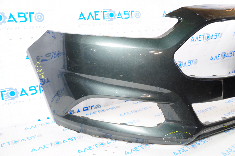 Front bumper bare Ford Fusion mk5 13-16 without parking sensors graphite HN, pressed, scratches, broken fastener