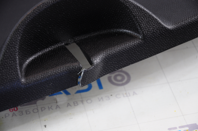 Mini Cooper Countryman R60 10-16 black lower trunk door trim cracked, worn