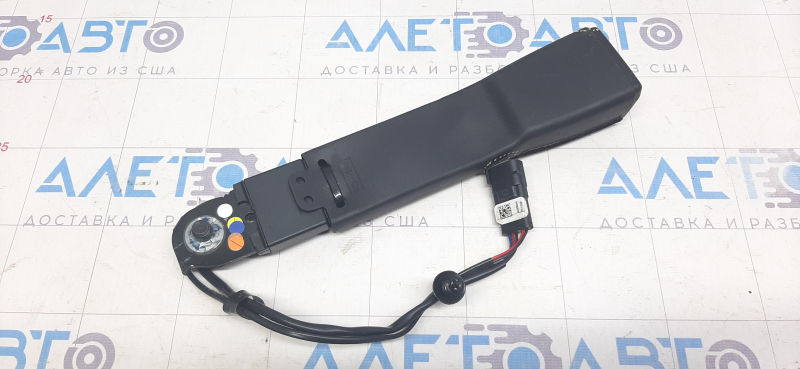 Ford Fusion mk5 17-20 passenger seat belt latch black with sensor, torn, minor scratches