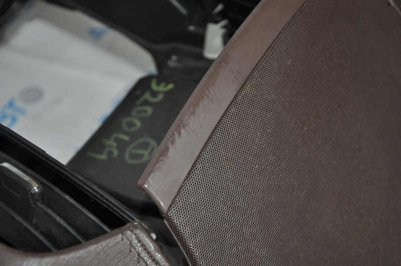 Torpedo front panel without AIRBAG Cadillac ATS 13-19 brown, cracks in leather, abrasions, scratches