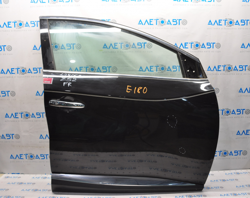 Door assembly front right Nissan Murano z52 15- black G41, dent, bump