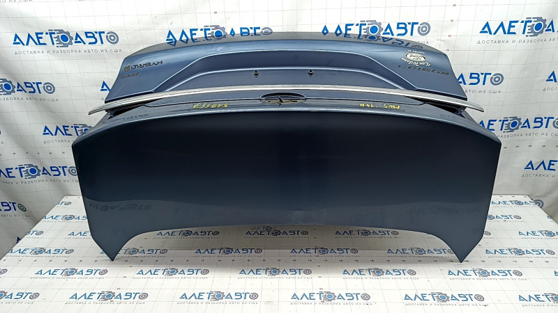 Boot lid Ford Fusion mk5 17-20 blue FT, with number plate and molding, dent