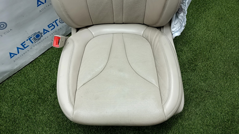 Driver's seat Lincoln Nautilus 19-20 without airbag, electric, heated, ventilated, leather beige, shot