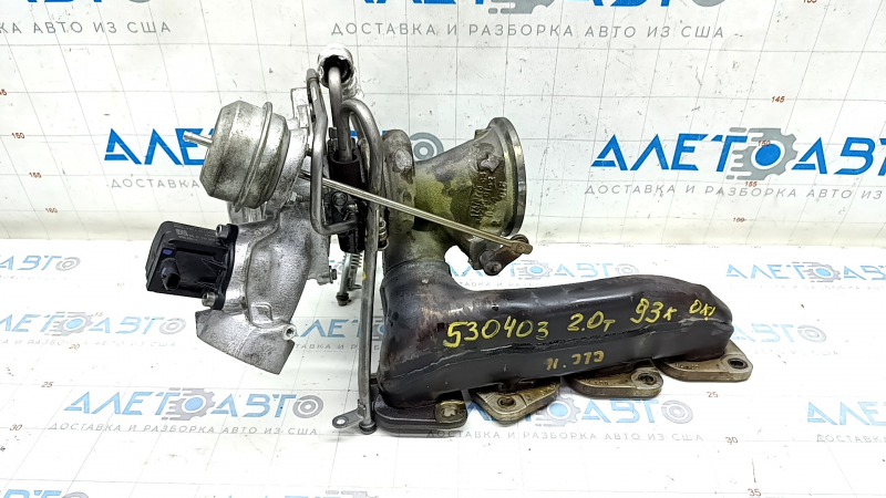 Turbocharger complete with manifold Mercedes GLC 300 16-19 93k with cooling pipes, chip is dented