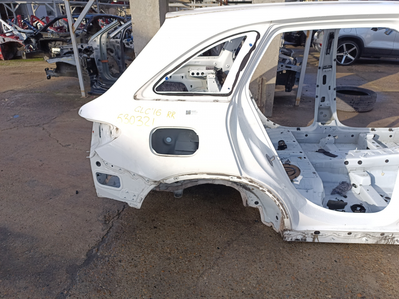 Quarter wing rear right Mercedes GLC 16-22 SUV on the body, white