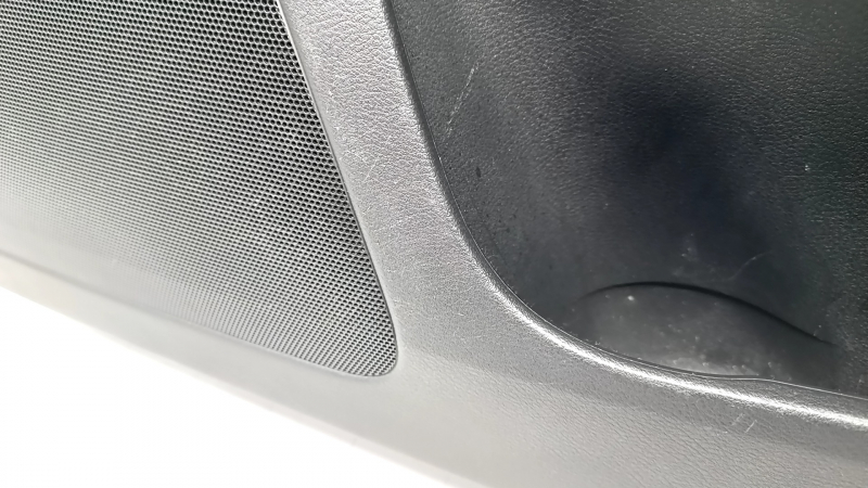 Door trim card front right Infiniti Q50 14- black, wood trim, leather insert black, scratches