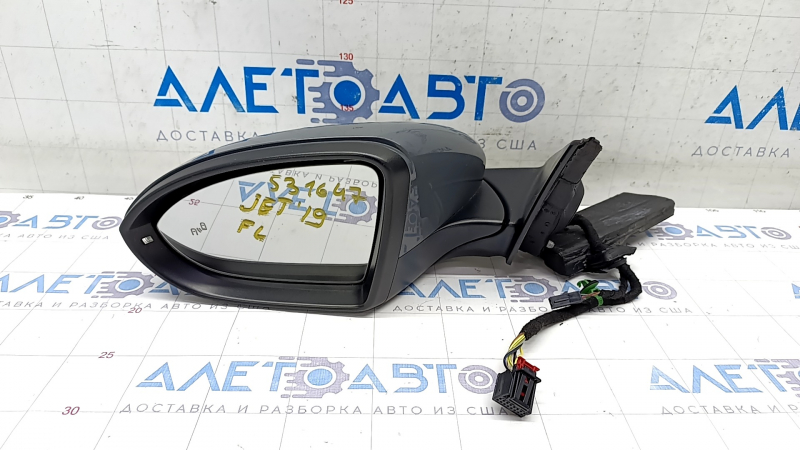 Side mirror left VW Jetta 19- 10+2 pins, BSM, heated, turn signal, gray LH7J