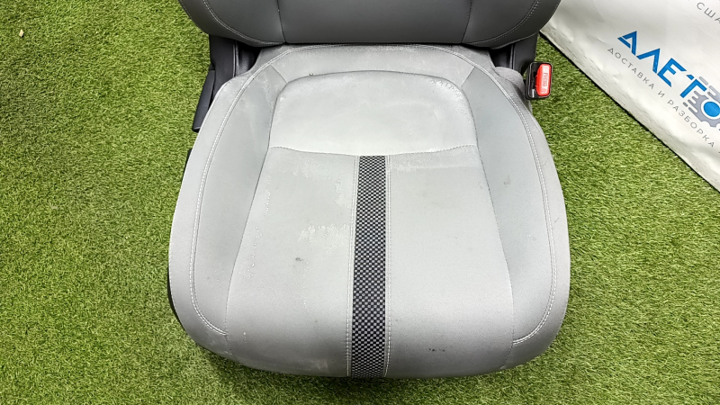 Passenger seat Honda Civic X FC 19-21 4d without airbag, mechanical, gray cloth, dry-cleanable, rust