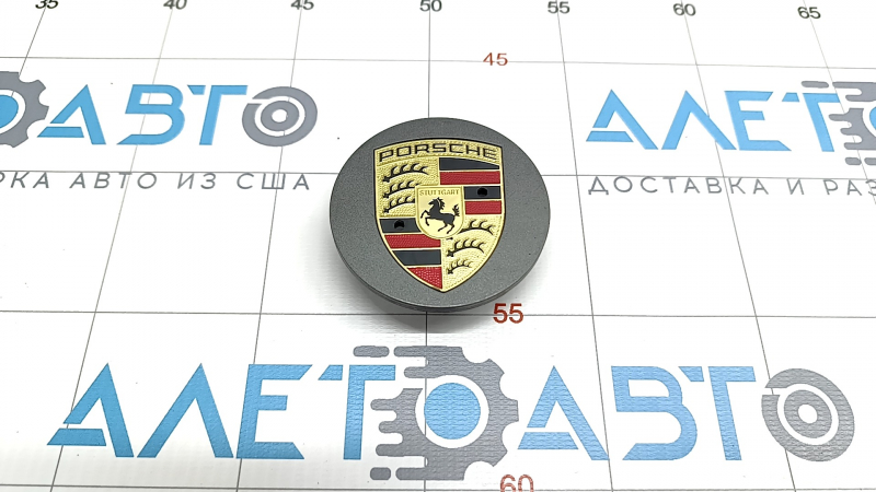 Central cap for Porsche Macan 15-24 disk, color emblem for R20, graphite, 65/47mm