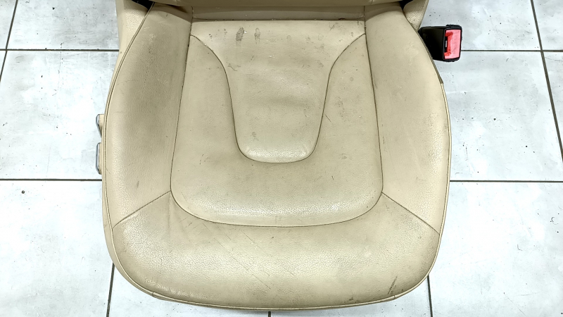 Passenger seat Audi A4 B8 13-16 with airbag, electric, beige leather, for cleaning