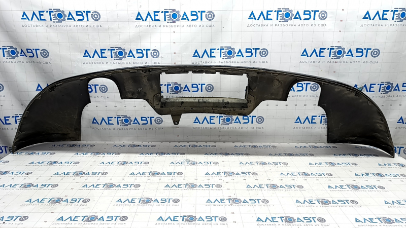 Rear bumper lip for 2 pipes Audi Q5 8R 13-17 for parking sensors and towbar, black, without plug, no fastening, no fragment