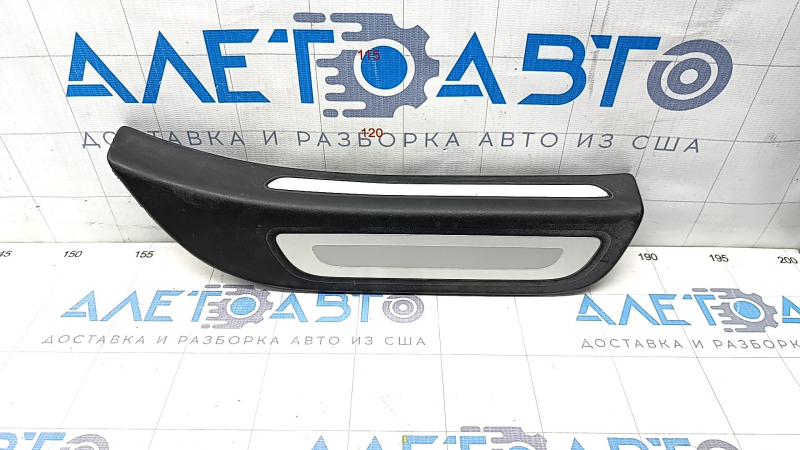 Door sill trim outer rear right Audi Q5 8R 09-17 black with chrome, scratches, broken guides
