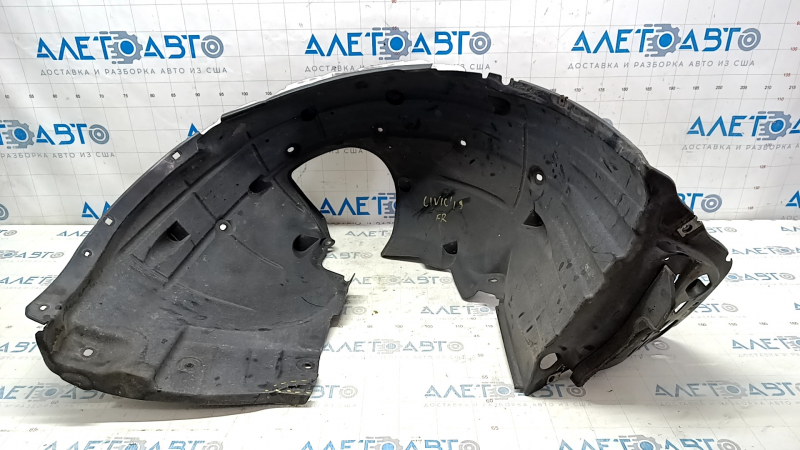 Front right fender liner Honda Civic X FC 19-21 tear, crack