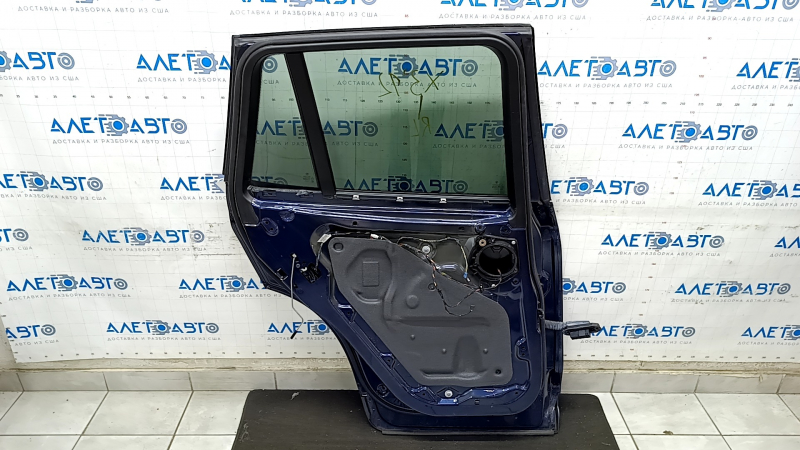 Door assembly rear left BMW X3 F25 11-17 blue A76M, dried out seal