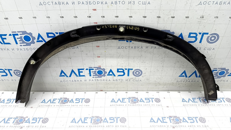 Rear right wing arch trim BMW X3 F25 11-17 structure, broken fastening, bump