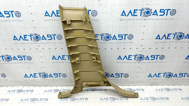 Center pillar trim lower right BMW X3 F25 11-17 beige, scratches