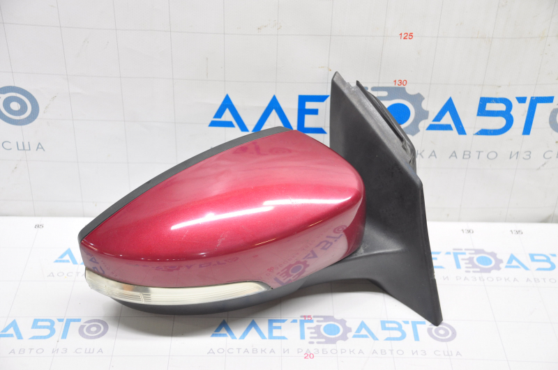 Side mirror right Ford Focus mk3 15-18 rest 7 pins, turn signal, red, broken mirror element
