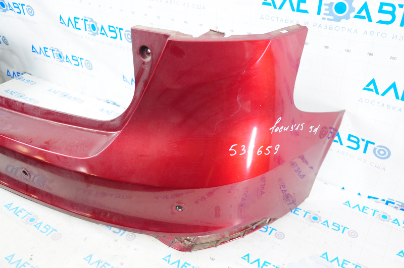 Rear bumper bare Ford Focus mk3 15-18 rest 5d red RR for parking sensors