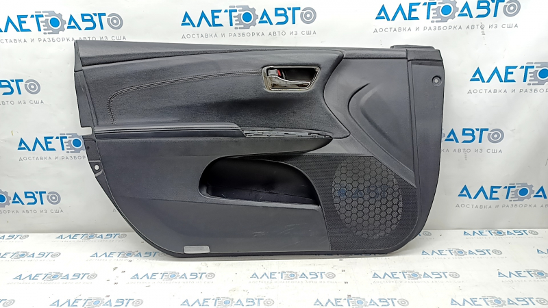 Door trim card front left Toyota Avalon 13-18 black with black insert, scratches