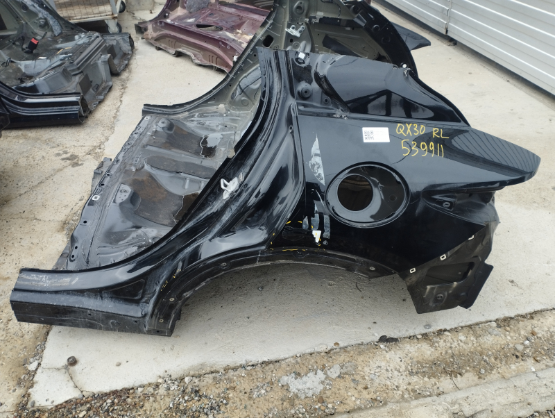 Quarter wing rear left Infiniti QX30 17- black, on the body, bumps, dented