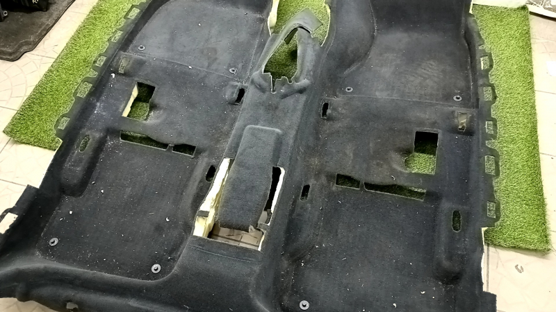Floor covering Audi A6 C7 12-18 black, for dry cleaning, tears