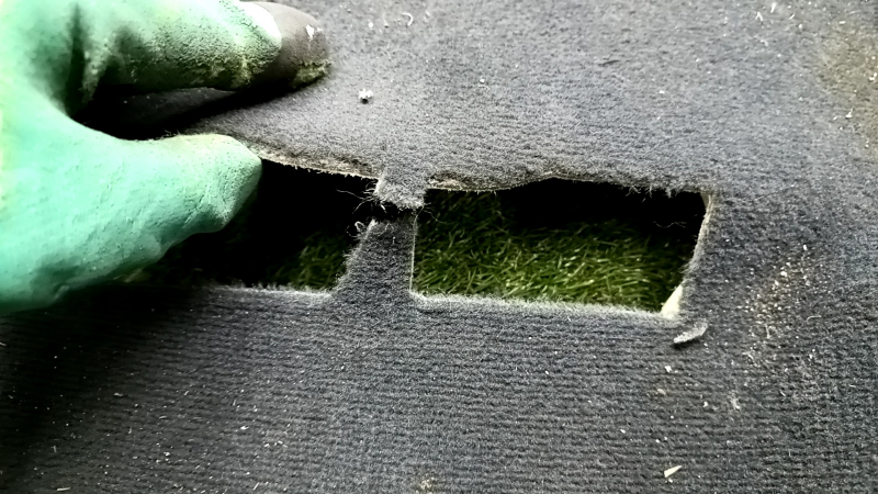 Floor covering Audi A6 C7 12-18 black, for dry cleaning, tears