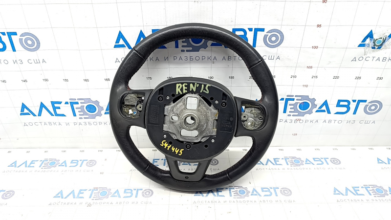 Naked steering wheel Jeep Renegade 15 - black leather, red stitching, worn
