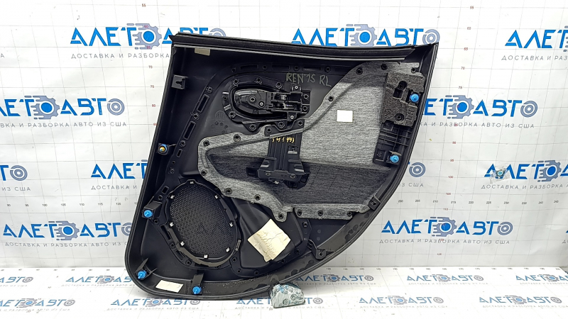 Door trim card rear left Jeep Renegade 15- TRH black leather, scratches