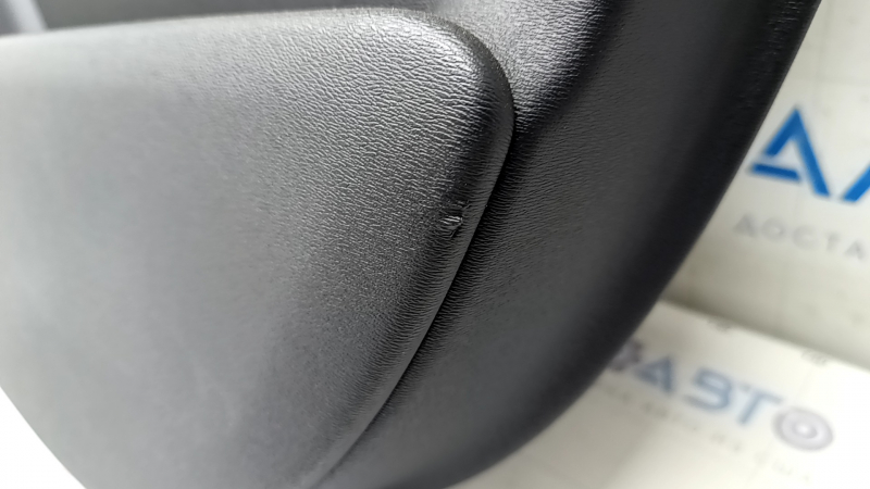 Door trim card front right Volvo XC90 16-22 leather black, wood insert, broken fastening, scratches
