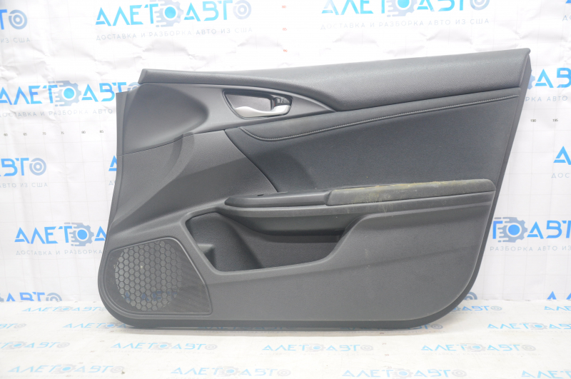 Door trim card front right Honda Insight 19-22 black, armrest and overlay cloth, scratches on overlay for dry cleaning