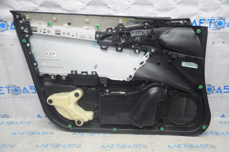 Door trim card front right Honda Insight 19-22 black, armrest and overlay cloth, scratches on overlay for dry cleaning